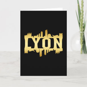 Lyon City Skyline Stadtrundgang Fantastische Bergw Karte