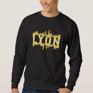 Lyon City Skyline Stadtrundgang Fantastische Bergw Sweatshirt