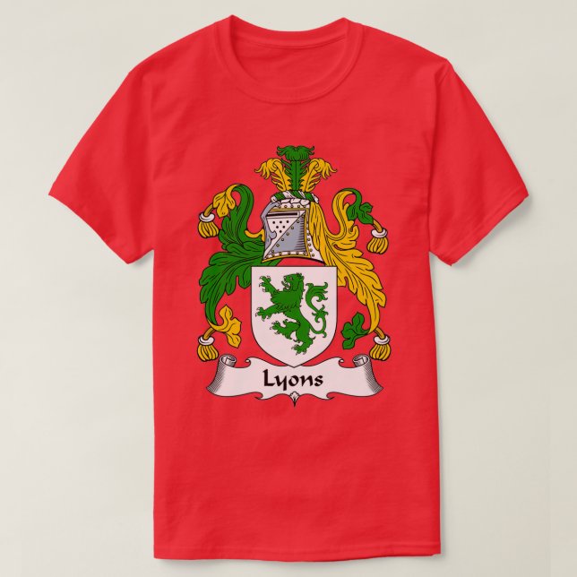 Lyon-Coat-Arms-Lyon-Familienwappen T-Shirt (Design vorne)