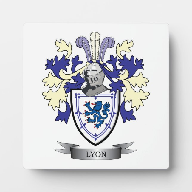 Lyon-Familienwappen-Wappen Fotoplatte (Vorderseite)