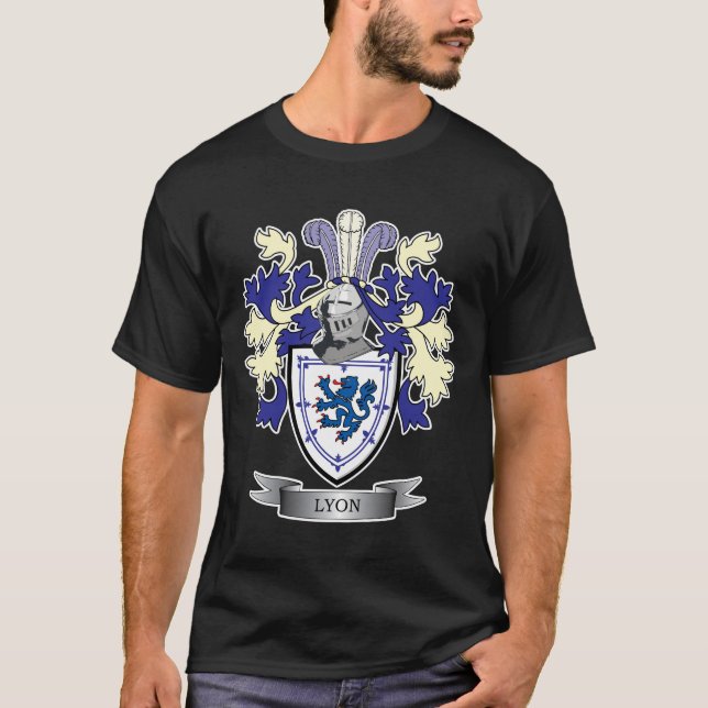 Lyon-Familienwappen-Wappen T-Shirt (Vorderseite)