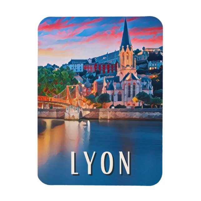 Lyon Foto Vintage Magnet (Vertikal)