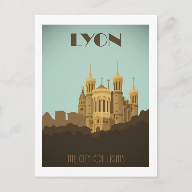 Lyon Fouviere Basilicata Postcard Postkarte (Vorderseite)
