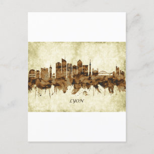 Lyon France Cityscape Feiertagspostkarte