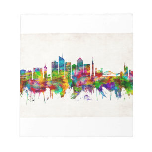 Lyon France Skyline Notizblock