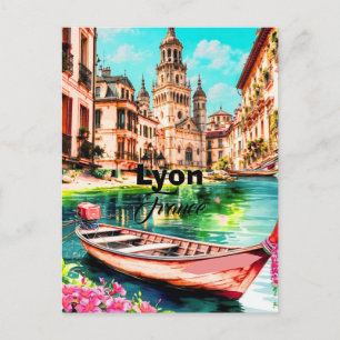 Lyon Frankreich Reise Postkarte, Lyon Postkarte, L Postkarte