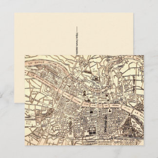 Lyon Frankreich Vintage-Karte Postkarte