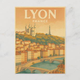 Lyon — Frankreich Vintage-Reise Postkarte