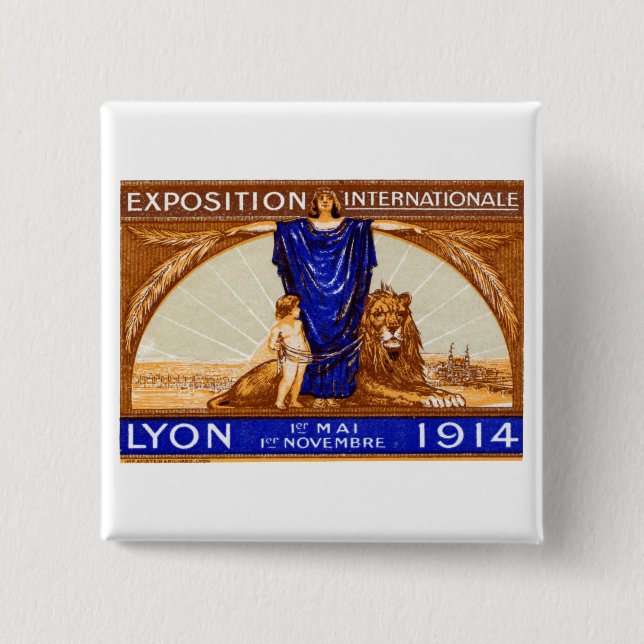 Lyon International Expo Poster 1914 Button (Vorderseite)