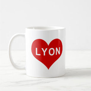 LYON Red Liebe Heart Kaffeetasse