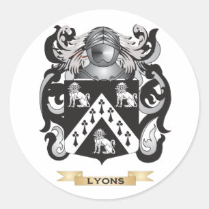 Lyon-Wappen (Familienwappen) Runder Aufkleber
