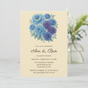 Lyons Blue Peony & Fig Lila Rose Paare Dusche Einladung