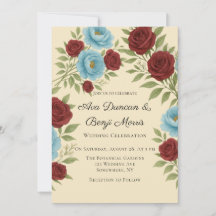Lyons Blue Peony & Rote Rosen Hochzeitsfeier