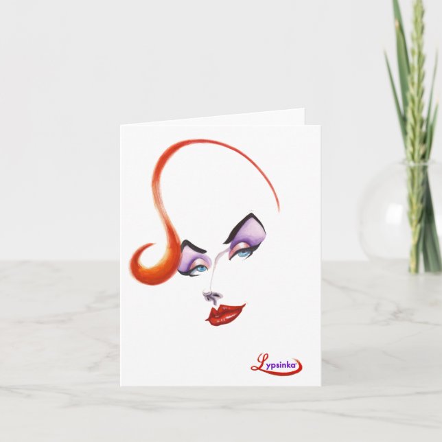 Lypsinka Vertical Note Card! Dankeskarte (Vorderseite)