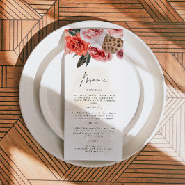 LYRA Bohemian Fall Floral Diner Cartes de menu