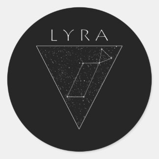 Lyra Star Constellation Lyran Starseed Runder Aufkleber