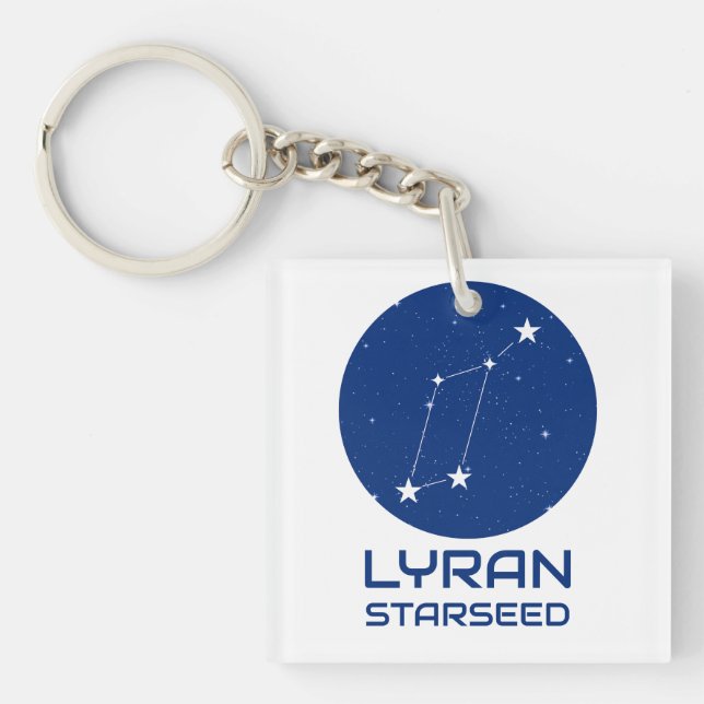 Lyran Starseed Schlüsselanhänger - Lyra Constellat (Vorderseite)
