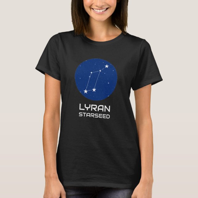 Lyran Starseed T-Shirt mit Lyra Constellation (Vorderseite)