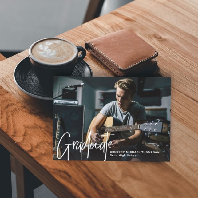 Lyric Graduate Photo Faire-part (Créateur téléchargé)