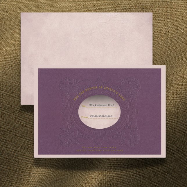 Lyric & Lore Graduation Gift Enclosure Insert Card (Von Creator hochgeladen)