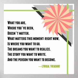 Lyrical Treasure Poster zur Inspiration-Veränderun