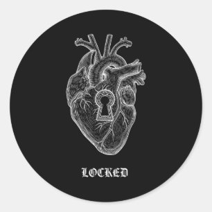 Lyriclyfe-langärmeliges Shirt-achy Breaky Heart-lo Runder Aufkleber