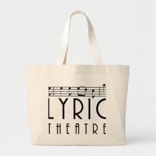 Lyrische Theater-Taschentasche Jumbo Stoffbeutel