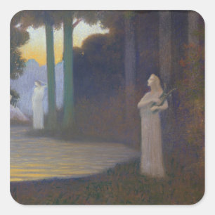 Lyrizismus im Wald, 1910 Quadratischer Aufkleber
