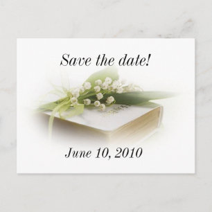 Lys de la vallée avec carte postale