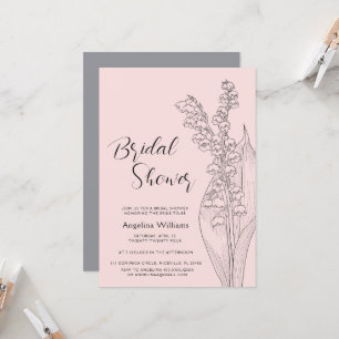 Lys de la vallée Invitation douche nuptiale