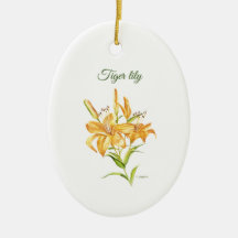 Lys de tigre à fleur signifiant ornement céramique
