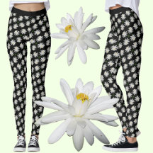 Lys d'eau blanche - Leggings floraux