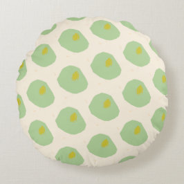 Lys d'eau verte Coussin rond