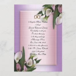 Lys faire-part de mariage calla