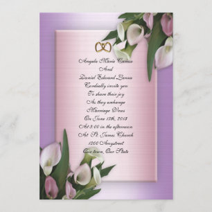 Lys faire-part de mariage calla