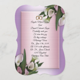 Lys faire-part de mariage calla