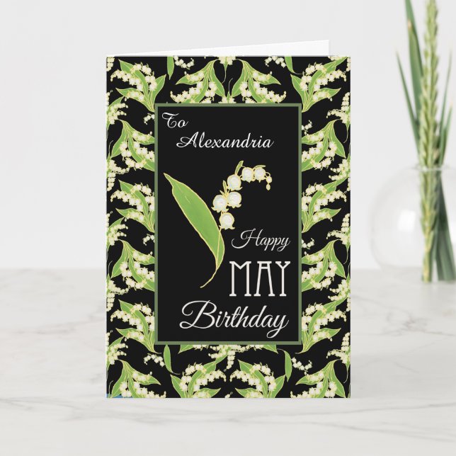 Lys mai carte d'anniversaire pour personnaliser, n (Devant)