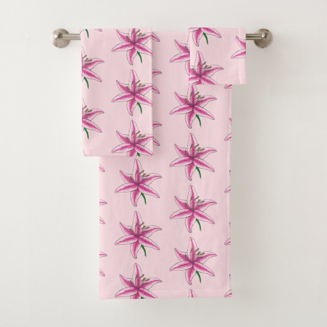 Lys rose Fleur Floral Imprimer Lys Jardin (En situation)