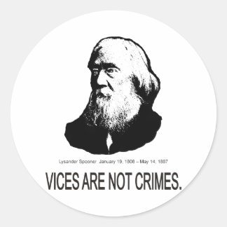 Lysander Spooner Runder Aufkleber