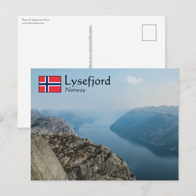 Lysefjord Norwegen Postkarte (Vorne/Hinten)