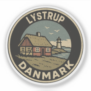 Lystrup, Dänemark Danmark Aufkleber