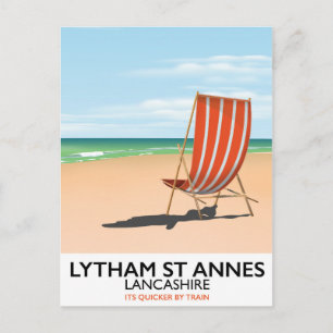 Lytham St Annes Lancashire-Seeblick-Plakat Postkarte