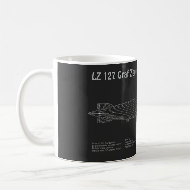 LZ 127 Graf Zeppelin - Airship Blueprint Plans PD Kaffeetasse (Links)