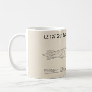 LZ 127 Graf Zeppelin - Luftschiff Blueprint Plans  Kaffeetasse
