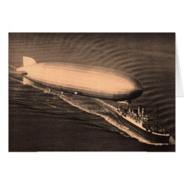 LZ-127 Graf Zeppelin über German Ocean Liner