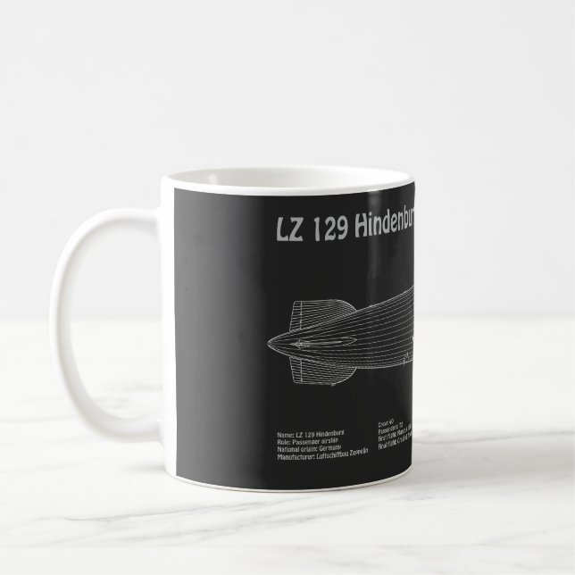 LZ 129 Hindenburg - Flugplan PD Kaffeetasse (Links)
