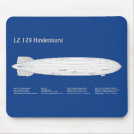 LZ 129 Hindenburg - Luftschifffahrtspläne ABD Mousepad
