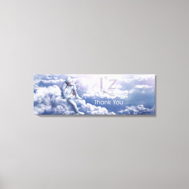 L'z-"Merci" haut de gamme toile 36"x12", 1,5" (Recto)
