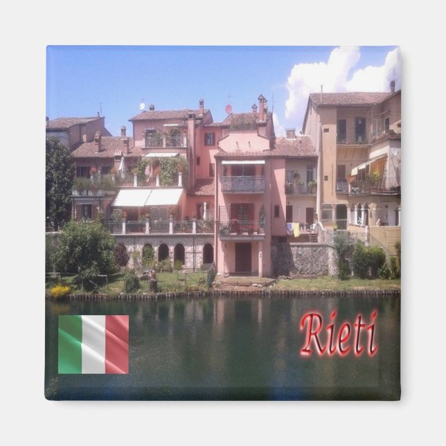 LZO035 RIETI Houses of Rione Saint Lucia, Kühlschr Magnet (Vorne)