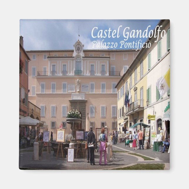 LZO040 CASTEL GANDOLFO, Papalpalast, Kühlschrank Magnet (Vorne)